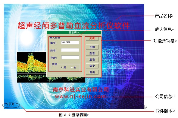 經(jīng)顱多普勒軟件主登陸界面